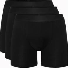 Resteröds Underbukser Resteröds Bamboo Long Leg Boxers 3-pack - Black