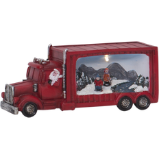 Star Trading Rød Julelamper Star Trading Santa in a Truck with a Beautiful Landscape Julelampe 9cm