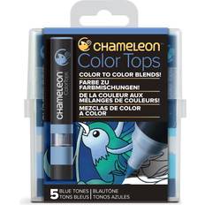 Chameleon Kuglepenne Chameleon 5 PEN BLUE TONES COLOR TOPS SET
