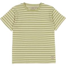 Wheat T-shirt Fabian - Green Stripe (2135f-112-4142)