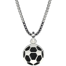 Pia & Per Football Necklaces - Silver/Black