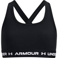 Piger - Polyester Undertøj Under Armour Girl's Crossback Sports Bra - Black/White (1369971-001)
