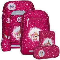 Beckmann Pink - Vandafvisende Skoletasker Beckmann Classic Set 22L - Forest Deer