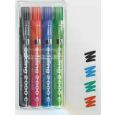 Edding 2000C-4 Permanent marker, rund spids 1,5-3mm, 4ass (10stk