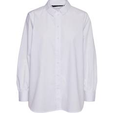 Dame - Høj talje Overdele Vero Moda Oversized Shirt - White