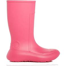 36 ⅔ - 5 - Dame Gummistøvler Ferragamo Gancini Low Wedge Rain Boots W - Hot Pink