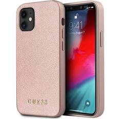 Guess GUHCP12SIGLRG iPhone 12 mini 5,4 kv. rožinio aukso rožinio aukso kietas deklas, vaivorykštis