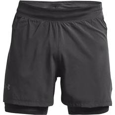 Under Armour Herre - Løb Shorts Under Armour Women's Iso-Chill Run 2-in-1 Shorts - Jet Grey/Reflective