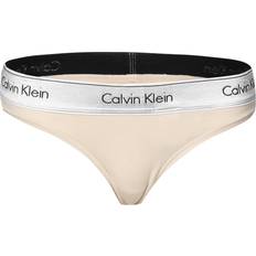 Calvin Klein Beige Undertøj Calvin Klein STRING F6136 VJS (Buff Silver, XL)