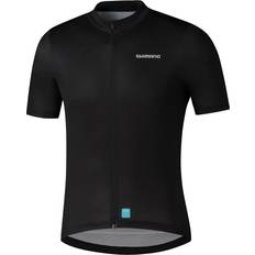 Dame - Høj krave - M T-shirts & Toppe Shimano Element Cycling Jersey Women - Black