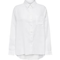 XL Skjorter Only Solid Mixture Shirt - White