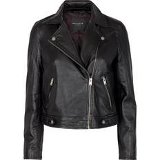 Selected 40 Jakker Selected Katie Leather Jacket - Black