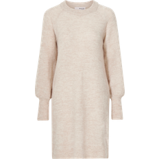 Selected Beige Kjoler Selected FEMME Lulu LS Knit Dress