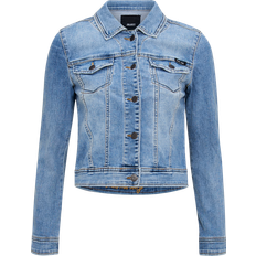 Object Bomuld Overtøj Object Win Regular Fit Denim Jacket - Medium Blue Denim