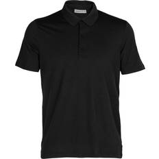 Grå - Nylon Polotrøjer Icebreaker Merino Tech Lite II Short Sleeve Polo Shirt Men - Black