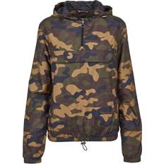 Urban Classics Camo Pull Over Jacket - Wood Camo