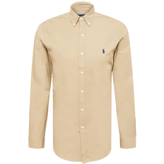 Polo Ralph Lauren Elastan/Lycra/Spandex Skjorter Polo Ralph Lauren poplin-skjorte med logoikon i Slim Fit-Neutral