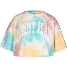 Batik T-shirts Tommy Hilfiger Tjw Oversized Crop Tiedye College Top - Tie Dye Multi