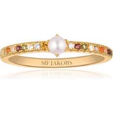 Sif Jakobs Perler Ringe Sif Jakobs Ellera Perla Uno Ring - Gold/Pearl/Multicolour