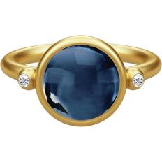 Julie Sandlau Sølv Ringe Julie Sandlau Prime Ring - Gold/Sapphire/Transparent