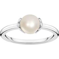 Thomas Sabo Pearl with Stars Ring - Silver/Pearl/Transparent