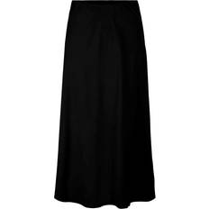 Dame - Midinederdele - Sort Pieces Pcfranan Hw Midi Skirt - Black
