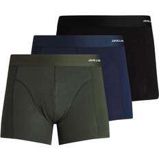 Grøn - Korte kjoler - M - Viskose Tøj Jack & Jones 3-pack Bamboo Viscose Trunks - Green/Forest Night