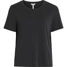 Object Sort T-shirts & Toppe Object Annie Round Neck T-shirts - Black