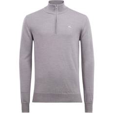 J.Lindeberg Blå Sweatere J.Lindeberg Kian Tour Merino Half Zip Grey Melange