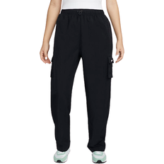 Nike 32 - Dame - S Bukser Nike Sportswear Essential Women's High-Rise Woven Cargo Trousers - Black/White