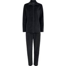 Dame - Polyester Pyjamasser Decoy Velour Homewear Set - Black