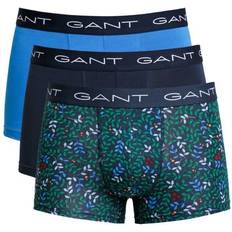 Gant Grøn Undertøj Gant Stretch Print Trunks 3-pack