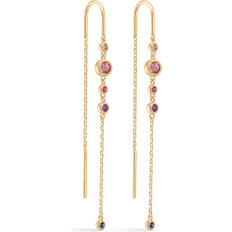 Mads Z Rosa Øreringe Mads Z Luxury Rainbow Earring - Gold/Multicolour