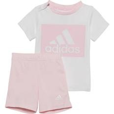 0-1M Øvrige sæt adidas Infant Essentials Tee & Shorts Set - White/Clear Pink (HF1915)
