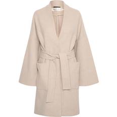 Beige - Polyester Morgenkåber & Badekåber InWear OaklieIW Coat - Ecru