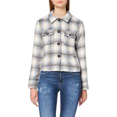 Only Lou Short Check Jacket Pumice Stone