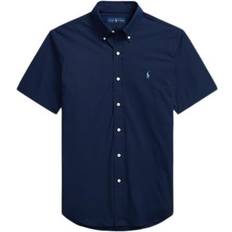 Polo Ralph Lauren Elastan/Lycra/Spandex Skjorter Polo Ralph Lauren Custom Fit Short Sleeve Shirt - Newport Navy