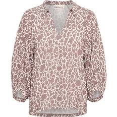 Karen by Simonsen 36 Bluser Karen by Simonsen Almakb Long Sleeved Shirt - Giraffe Taupe