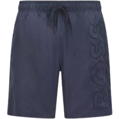 Blå Badebukser Hugo Boss Swim Shorts with Embroidered Logo - Dark Blue