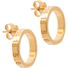 Maison Margiela Numbers Logo Hoop Earrings - Gold