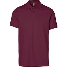 Elastan/Lycra/Spandex - Rød Polotrøjer ID Stretch Polo Shirt - Bordeaux