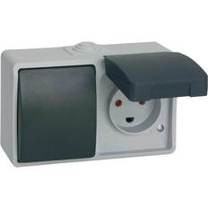 Gripo Stikkontakter & Afbrydere Gripo socket outlet horizontal with switch earth IP4 13A