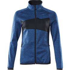 Elastan/Lycra/Spandex Sweatere Mascot Half Zip Fleece Jumper - Azure Blue/Dark Navy