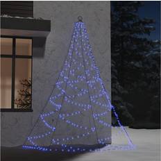 VidaXL Juletræer vidaXL LED-juletræ til væg med metalkrog 260 LED'er 3 m inde & ude blå Juletræ