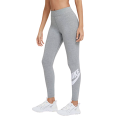 Nike 48 - Dame Tights Nike Women's Sportswear Essential High Rise Leggings - Dark Grey Heather/White