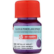 Vandbaseret Glasmaling Art Creation Glass & Porcelain Opaque Bottle Metallic Violet 8203 30ml