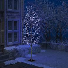 VidaXL Hvid Dekorationer vidaXL 1200 LED'er kirsebærblomst 400 cm blåt hvidt lys Juletræ