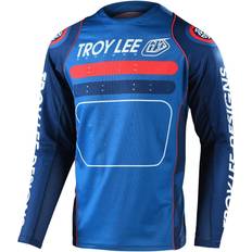 Troy Lee Designs Sprint Drop In Youth Bicycle Jersey, white-red-blue