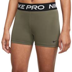 Grøn - Polyester - Slim Tights Nike Pro 365 3" Shorts Women - Medium Olive/Black/Black