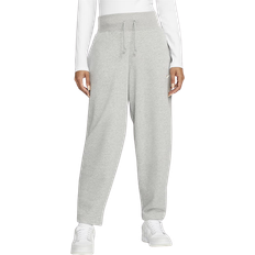 Nike 48 - Dame Bukser Nike Women's Sportswear Phoenix Fleece Curve High Waist Sweatpants - Dark Gray Heather/Sail